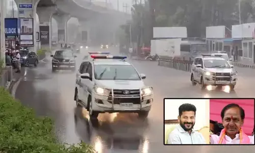 భారీ వర్షంలో రేవంత్ రెడ్డి.. పదేళ్లుగా కేసీఆర్ వర్షంలో బయటకు వచ్చారా? (వీడియో)