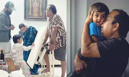 ఇండస్ట్రీకి మరో బ్రహ్మానందం దొరికేశారు..తాత పోలికలతో ఉన్న మనవడు ముద్దుగా ఏం చేస్తున్నాడంటే!