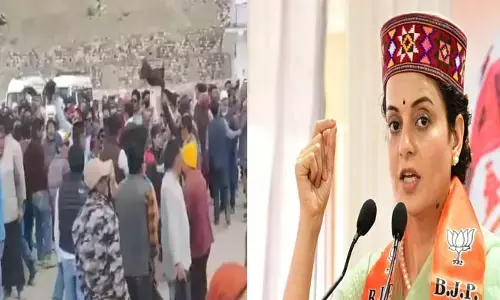 ఎన్నికల ప్రచారంలో బాలీవుడ్ క్వీన్ కంగనా రనౌత్ కు నిరసన సెగ