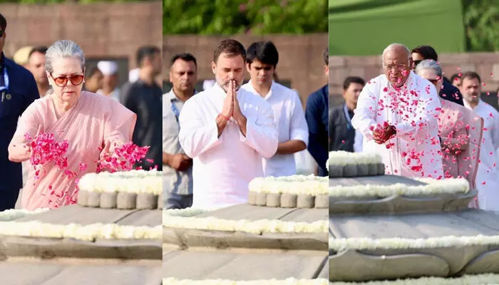 మాజీ ప్రధాని రాజీవ్ గాంధీ వర్ధంతి.. నివాళులర్పించిన సోనియా, రాహుల్, ఖర్గే, మోడీ మాజీ ప్రధాని రాజీవ్ గాంధీ వర్ధంతి.. నివాళులర్పించిన సోనియా, రాహుల్, ఖర్గే, మోడీ