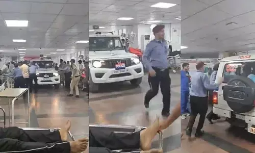 హాస్పిటల్ ఎమర్జెన్సీ వార్డులోకి పోలీస్ వాహనం.. రోగులు షాక్! ఎందుకో తెలుసా?