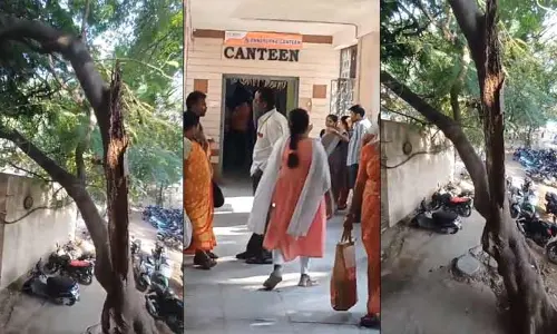 నిమ్స్ హాస్పిటల్‌లో ప్రమాదకర స్థితిలో చెట్టు! క్యాంటీన్, పార్కింగ్ ప్లేస్‌లో కూలిపోయే దిశలో..