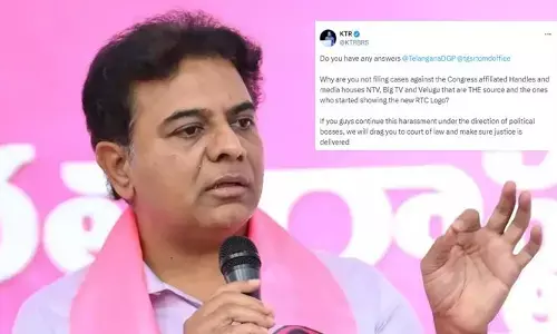 వేధిస్తే కోర్టుకు లాగుతాం.. ఫేక్ లోగో వివాదం.. డీజీపీ, సజ్జనార్‌పై కేటీఆర్ ఆగ్రహం