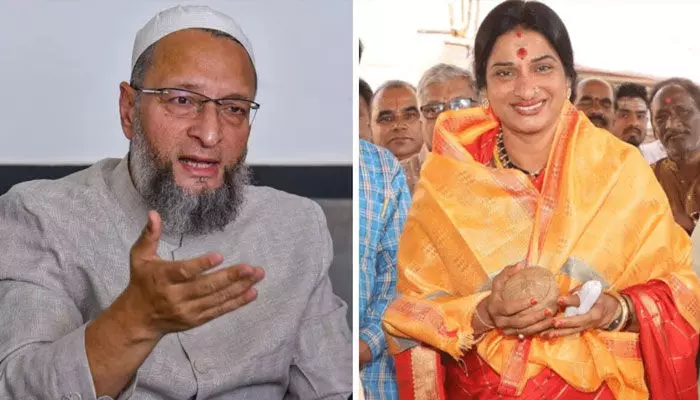ఉత్కంఠ పోరులో మాధవి లత పై ఒవైసీ గెలుపు.. మెజారిటీ ఎంతంటే..? ఉత్కంఠ పోరులో మాధవి లత పై ఒవైసీ గెలుపు.. మెజారిటీ ఎంతంటే..?