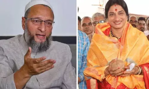 HYD : అసదుద్దీన్‌కు షాక్.. మాధవీలతకు లీడ్
