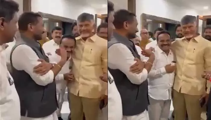 చంద్రబాబుతో తెలంగాణ బీజేపీ ఎంపీల భేటీ!.. గొడం నగేష్ తో చంద్రబాబు చమత్కారం చంద్రబాబుతో తెలంగాణ బీజేపీ ఎంపీల భేటీ!.. గొడం నగేష్ తో చంద్రబాబు చమత్కారం