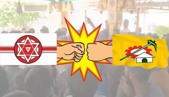 AP Politics: టీడీపీVs జనసేన.. ఆధిపత్య పోరులో వాస్తవమెంత..? AP Politics: టీడీపీVs జనసేన.. ఆధిపత్య పోరులో వాస్తవమెంత..?