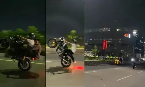యముడికి మిస్డ్ కాల్..! నగరంలో రోడ్లపై పోకిరీల డేంజర్ స్టంట్స్