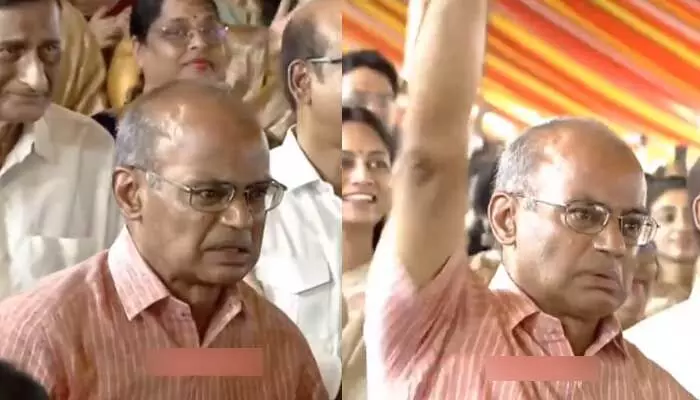 ప్రమాణస్వీకారం సమయంలో ఎన్టీఆర్ పెద్ద కుమారుడు ఎమోషనల్! ప్రమాణస్వీకారం సమయంలో ఎన్టీఆర్ పెద్ద కుమారుడు ఎమోషనల్!