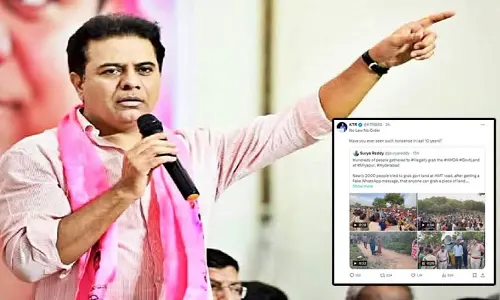 మియాపూర్ గుడిసే వాసుల ఘటనపై కేటీఆర్ ఆసక్తికర ట్వీట్