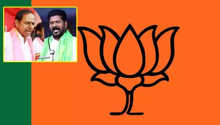 నాడు కేసీఆర్.. నేడు రేవంత్ రెడ్డి.. తెలంగాణ బీజేపీ విమర్శలు నాడు కేసీఆర్.. నేడు రేవంత్ రెడ్డి.. తెలంగాణ బీజేపీ విమర్శలు