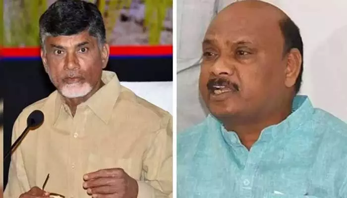 చంద్రబాబు నా నోటికి ప్లాస్టర్ వేశారు.. స్పీకర్ అయ్యన్నపాత్రుడు సంచలన వ్యాఖ్యలు చంద్రబాబు నా నోటికి ప్లాస్టర్ వేశారు.. స్పీకర్ అయ్యన్నపాత్రుడు సంచలన వ్యాఖ్యలు