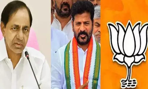 అప్పుడు కిరాణ షాపుల్లో ఇప్పుడు స్క్రాప్ దుకాణాల్లో.. కేసీఆర్, రేవంత్ పాలనపై  బీజేపీ సెటైర్లు
