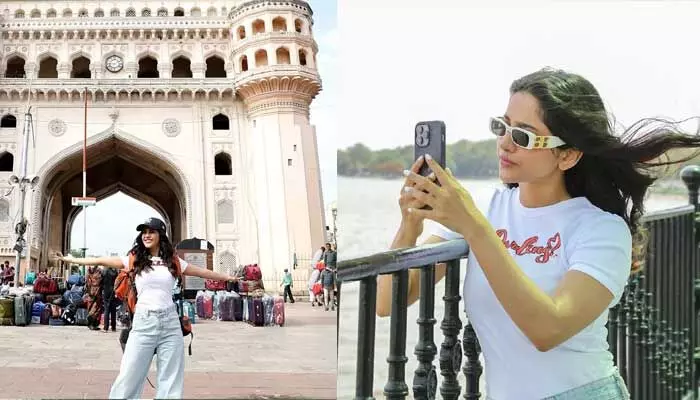 హైదరాబాద్లో ఇస్మార్ట్ బ్యూటీ సందడి.. ఫోటోలు వైరల్ హైదరాబాద్లో ఇస్మార్ట్ బ్యూటీ సందడి.. ఫోటోలు వైరల్