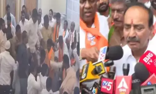 వాళ్లే మాపై దౌర్జన్యం చేశారు.. జీహెచ్ఎంసీ కౌన్సిల్‌లో ఘర్షణపై ఎంపీ ఈటల రియాక్షన్