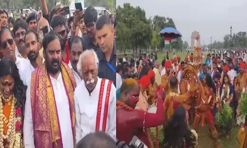 ఇండియా గేట్ వద్ద  ఘనంగా బోనాల వేడుకలు