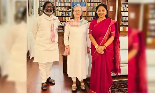 సోనియాతో జార్ఖండ్ సీఎం సోరెన్ దంపతుల భేటీ