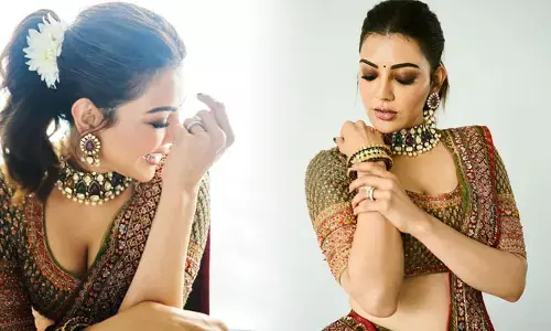బంగారంలా మెరిసిపోతున్న Kajal Aggarwal లుక్‌..