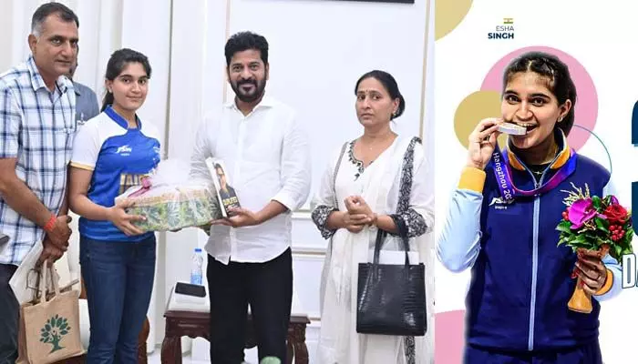 Esha Singh: పారిస్ ఒలింపిక్స్కు హైదరాబాదీ షూటర్.. సీఎం రేవంత్ అభినందనలు Esha Singh: పారిస్ ఒలింపిక్స్కు హైదరాబాదీ షూటర్.. సీఎం రేవంత్ అభినందనలు