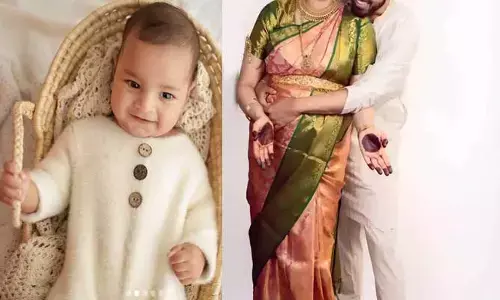 కొడుకు ఫేస్ రివీల్ చేసిన స్టార్ సెలబ్రిటీ కపుల్.. క్యూట్ పిక్స్ వైరల్