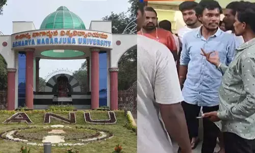Guntur: నాగార్జున యూనివర్సిటీలో విద్యార్థుల ఆందోళన.. ఉద్రిక్తత