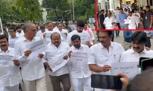 TS Assembly: తెలంగాణ అసెంబ్లీలో తొలిసారి ప్లకార్డుల ప్రదర్శన