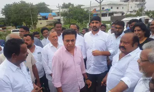 MLA KTR : మేడిగడ్డ నీటితో ప్రాజెక్టులు నింపకపోతే ప్రభుత్వాన్ని నిలదీస్తాం..