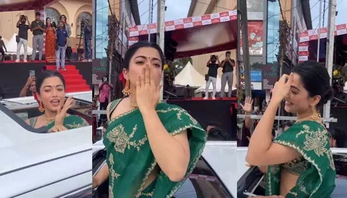 Rashmika : షాపింగ్ మాల్ ఓపెనింగ్లో ఆ పని చేసిన రష్మిక.. గ్రేట్ అంటున్న ఫ్యాన్స్! Rashmika : షాపింగ్ మాల్ ఓపెనింగ్లో ఆ పని చేసిన రష్మిక.. గ్రేట్ అంటున్న ఫ్యాన్స్!