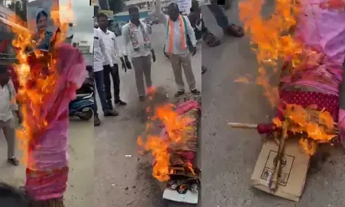 Breaking: సబితా ఇంద్రారెడ్డి దిష్టిబొమ్మ దహనం