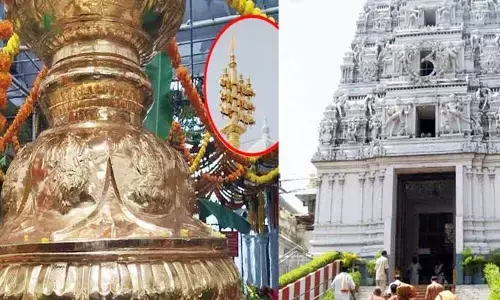 భక్తుడి భారీ విరాళం..ఆ ఆలయంలో బంగారు ధ్వజస్తంభం