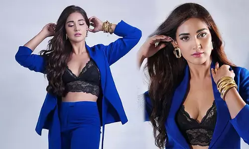 Mukti Mohan Blasting Looks In Blue Dress