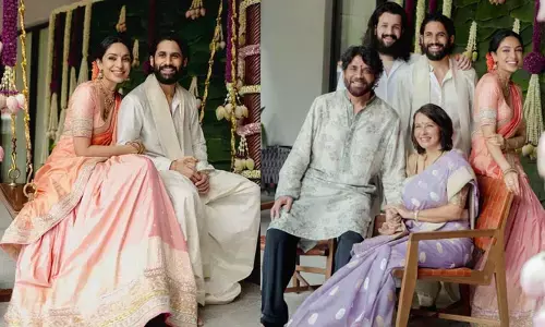 Naga Chaitanya-Sobhita నిశ్చితార్థంలో అఖిల్ షాకింగ్ లుక్.. వైరల్ అవుతున్న ఫొటోస్