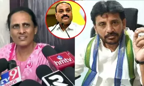 నా భార్య ఆందోళన వెనక మంత్రి అచ్చెన్నాయుడు..  దువ్వాడ శ్రీనివాస్ సంచలన వ్యాఖ్యలు