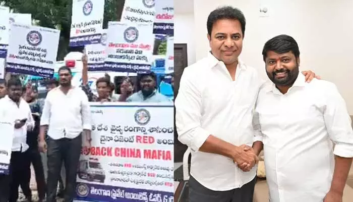 Red Ambulance: మరో స్కామ్ లో కేటీఆర్ పీఏ!.. తిరుపతిపై ప్రైవేట్ అంబులెన్స్ డ్రైవర్ల సంచలన ఆరోపణలు Red Ambulance: మరో స్కామ్ లో కేటీఆర్ పీఏ!.. తిరుపతిపై ప్రైవేట్ అంబులెన్స్ డ్రైవర్ల సంచలన ఆరోపణలు