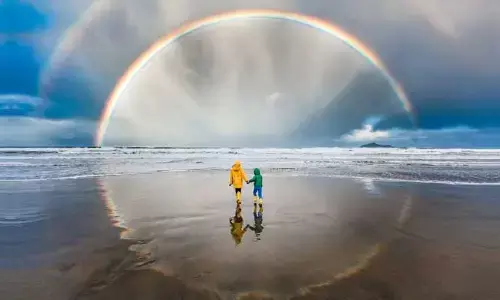 Rainbow : ఇంద్రధనస్సు అర్ధచంద్రాకారంలోనే ఎందుకు కనిపిస్తుంది.. కారణం ఏంటో తెలుసా?
