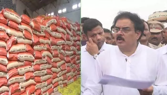 విదేశాలకు భారీగా రేషన్.. మంత్రి నాదెండ్ల టార్చిలైట్ వెలుగుల్లో కనిపించిన స్కాం విదేశాలకు భారీగా రేషన్.. మంత్రి నాదెండ్ల టార్చిలైట్ వెలుగుల్లో కనిపించిన స్కాం