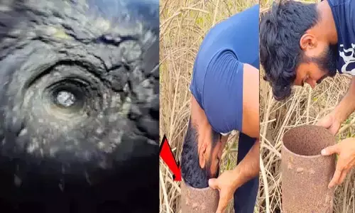 1000 అడుగుల బోరు బావిలోకి కెమెరా పంపిన వ్యక్తి.. లోపలేముందో చూడాలని ఆసక్తిగా ఉన్నవారు ఈ వీడియో చూడండి!