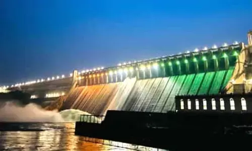 సాగర్ రెండు క్రష్ట్ గేట్ల ద్వారా నీటి విడుదల