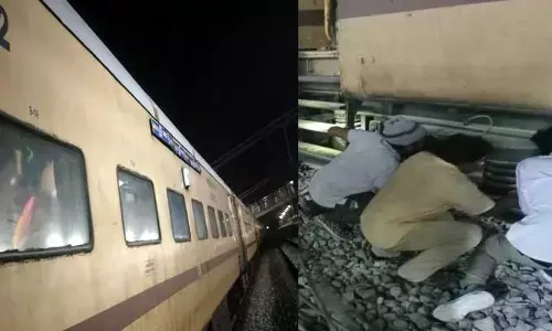 బెంగళూరు ఎక్స్​ప్రెస్​ ట్రైన్​ బోగీలో పొగలు..