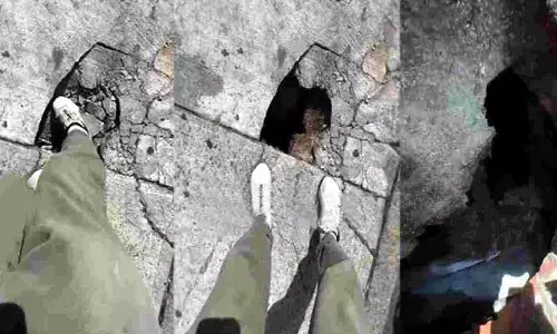 Viral Video: అడుగు పెట్టగానే కుంగిపోయిన నేల.. లోపల తొంగి చూడగా దిమ్మతిరిగే సీన్.. ధైర్యం ఉన్నవాళ్లకి మాత్రమే