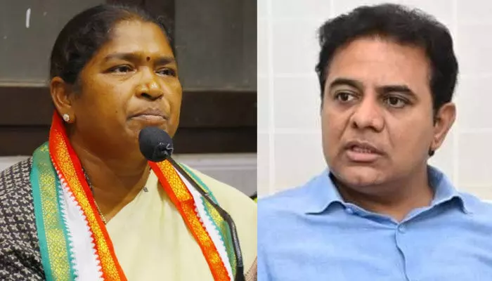 రాఖీ రోజు మహిళా మంత్రిని నిందించడం కేటీఆర్కే చెల్లింది.. సీతక్క కౌంటర్ రాఖీ రోజు మహిళా మంత్రిని నిందించడం కేటీఆర్కే చెల్లింది.. సీతక్క కౌంటర్