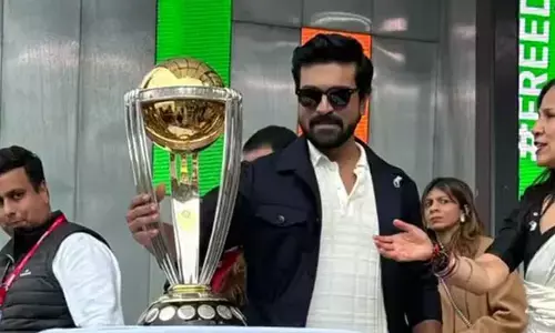 Hero Ram Charan: ప్ర‌పంచ‌క‌ప్ ట్రోఫీతో ఫొటో దిగిన రామ్ చరణ్.. షాకింగ్ కామెంట్ చేసిన నెటిజెన్