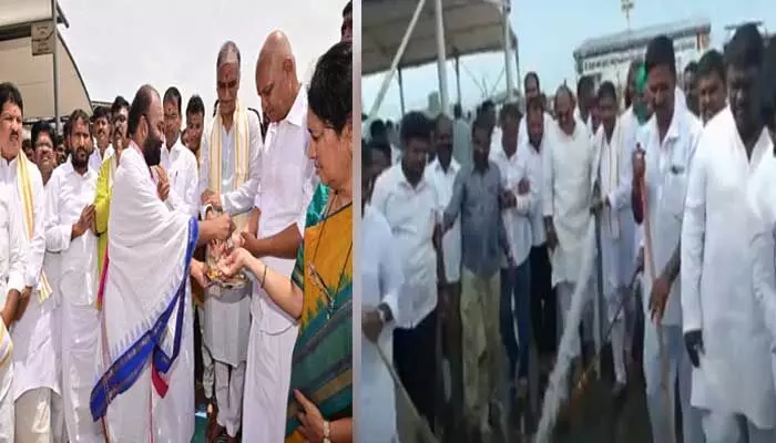 Harish Rao Yadadri Temple Tour: వివాదంగా మారిన హరీశ్ రావు యాదాద్రి ప్రోగ్రామ్ Harish Rao Yadadri Temple Tour: వివాదంగా మారిన హరీశ్ రావు యాదాద్రి ప్రోగ్రామ్