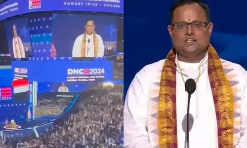 US Election: డెమోక్రటిక్ పార్టీ సమావేశాల్లో హిందూ పూజారి ప్రార్థన