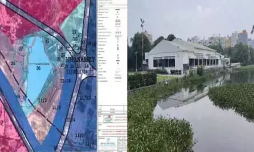 కబ్జా కోరల్లో తమ్మిడికుంట.. చెరువు శిఖంలోనే ఎన్‌కన్వెన్షన్