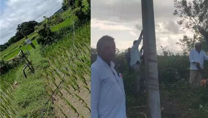 దిశ ఎఫెక్ట్.. విద్యుత్ లైన్ సవరణ దిశ ఎఫెక్ట్.. విద్యుత్ లైన్ సవరణ