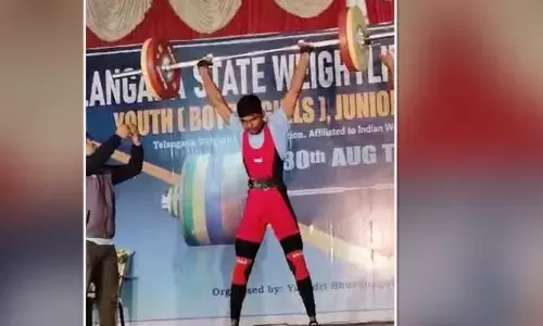 జాతీయ స్థాయి వెయిట్ లిఫ్టింగ్ పోటీలకు ఎంపికైన.. వెయిట్ లిఫ్టర్ జీఎం.రేవంత్