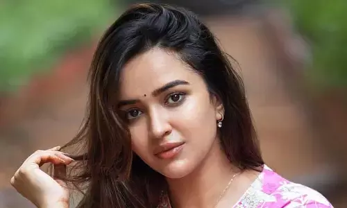 Pujita Ponnada looks beautiful in  saree