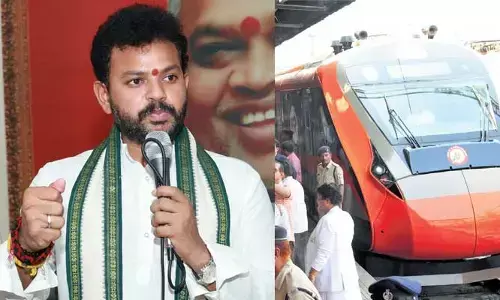 Vande bharat : వందే భారత్ రైలును ప్రారంభించిన కేంద్ర మంత్రి రామ్మోహన్‌నాయుడు
