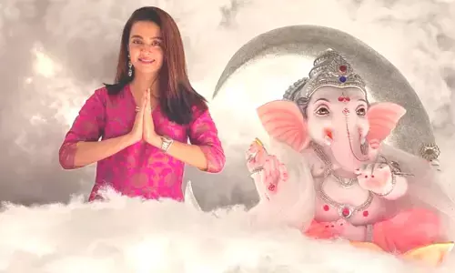 Lord Ganesh: వినాయకుడి కోసం ఏకంగా స్వర్గం సెట్  వేసిన బాలీవుడ్ హీరోయిన్ ..  ఆశ్చర్యపోతున్న  నెటిజెన్స్